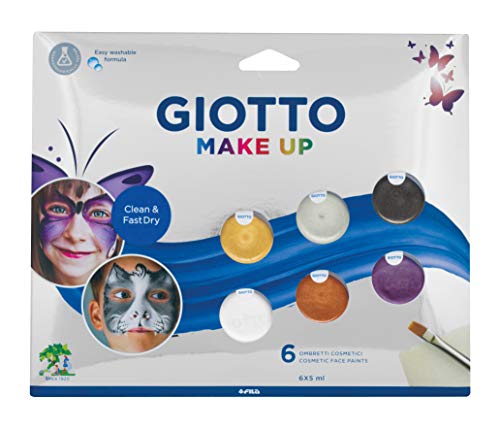 Giotto Set 6 Ombretti Colori Metallici Trucchi Per Bambini (Fila, 476400)