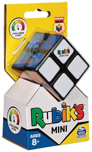 Rubik'S, Spin Master, Il Cubo 2X2 Mini, L'Originale, Con 2 Strati Da 4 Cubi, Rompicapo Professionale A Combinazione Di Colori, Tascabile, Adatto A Bam