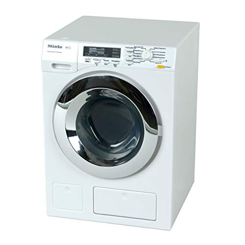 Klein Theo 6941 Lavatrice Miele Quattro Programmi Di Lavaggio E Rumori Originali Funziona Con E Senza Acqua Dimensioni: 18,5 Cm X 26 Cm X 18 Cm Giocat