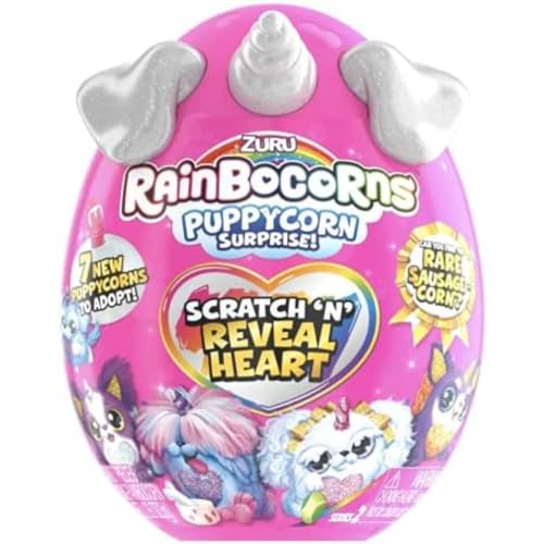 Rainbocorns Sparkle Heart Surprise Serie 4 Puppycorn Surprise, Schnauzer, Animale Di Peluche Da Coccolare, (Schnauzer)