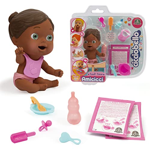 Cicciobello, Amicicci, Baby Con Set Da Pranzo E Accessori, Vari Modelli Disponibili Per Ragazze O Ragazzi, Giocattolo Per Bambini Dai 3 Anni, Cc022, M