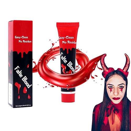 Halloween Sangue Finto, Gel Di Sangue Portatile, Sangue Finto Scuro, Sangue Cosplay Per Zombie Vampiri Mostri Trucco