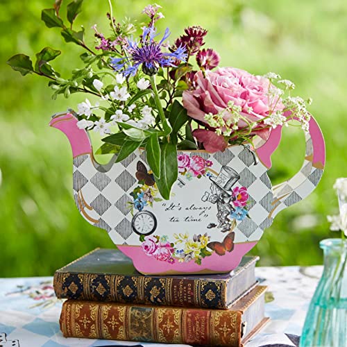 Talking Tables Théière Vase Alice Au Pays Des Merveilles | Centre De Table Fleur | Pour Le Thé De L'Après-Midi Du Chapelier Fou, Anniversaire, Mariage