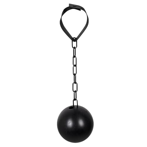 Boland- Palla Al Piede Con Catena In Plastica Per Adulti, Nero, 30 Cm, 00621