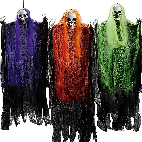 Confezione Da 3 Decorazioni Per Halloween Da Appendere A Tristi Mietitori, 89,7 Cm Per Interni
