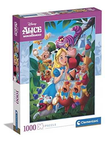 Clementoni Disney Alice In Wonderland-1000 Pezzi-Puzzle Adulti, Made In Italy, Multicolore, 39673