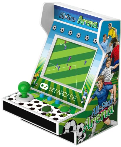 My Arcade All-Star Arena Pico Player- Macchina Arcade Portatile Da 9,5 Cm Completamente Giocabile Con 107 Giochi Retrò, Schermo Da 2 Pollici A Colori,