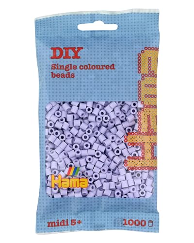 Hama Sacchetto Di Perline | Circa 6000 Perline Midi Fuse | Decorazione A Mosaico Arti E Mestieri Per Bambini Creativi Dai 5 Anni In Su | Lavanda Chiar