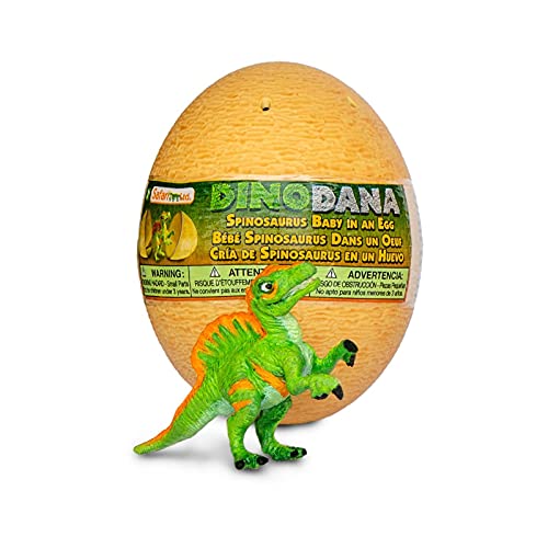Safari Ltd- Dino Dana Baby Spinosauro Con Uovo Giocattolo, Multicolore, Medium, S100989