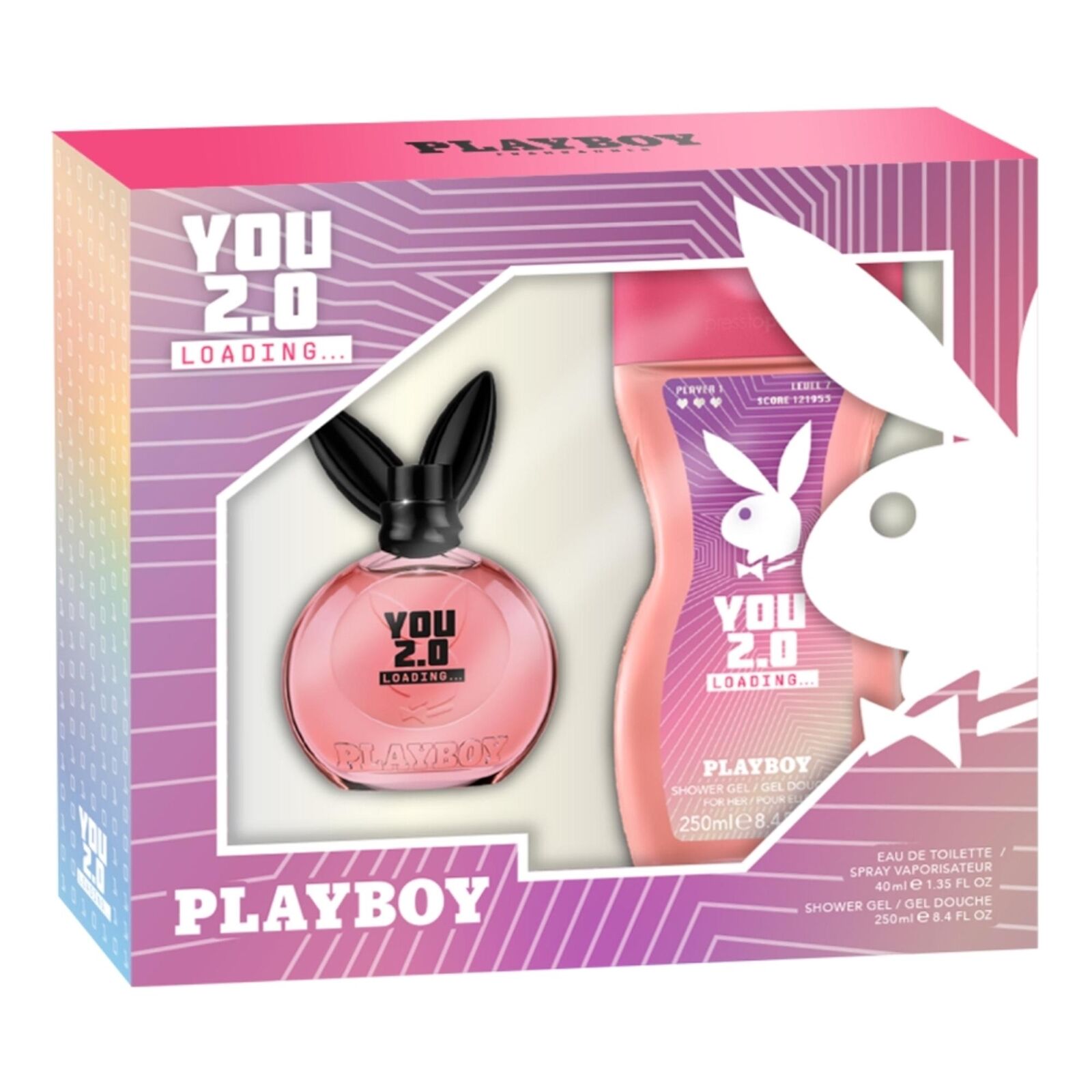 PLAYBOY YOU 2.0 LOADING COFFRET WOMAN EDT 40ML E SHOWER GEL 250ML