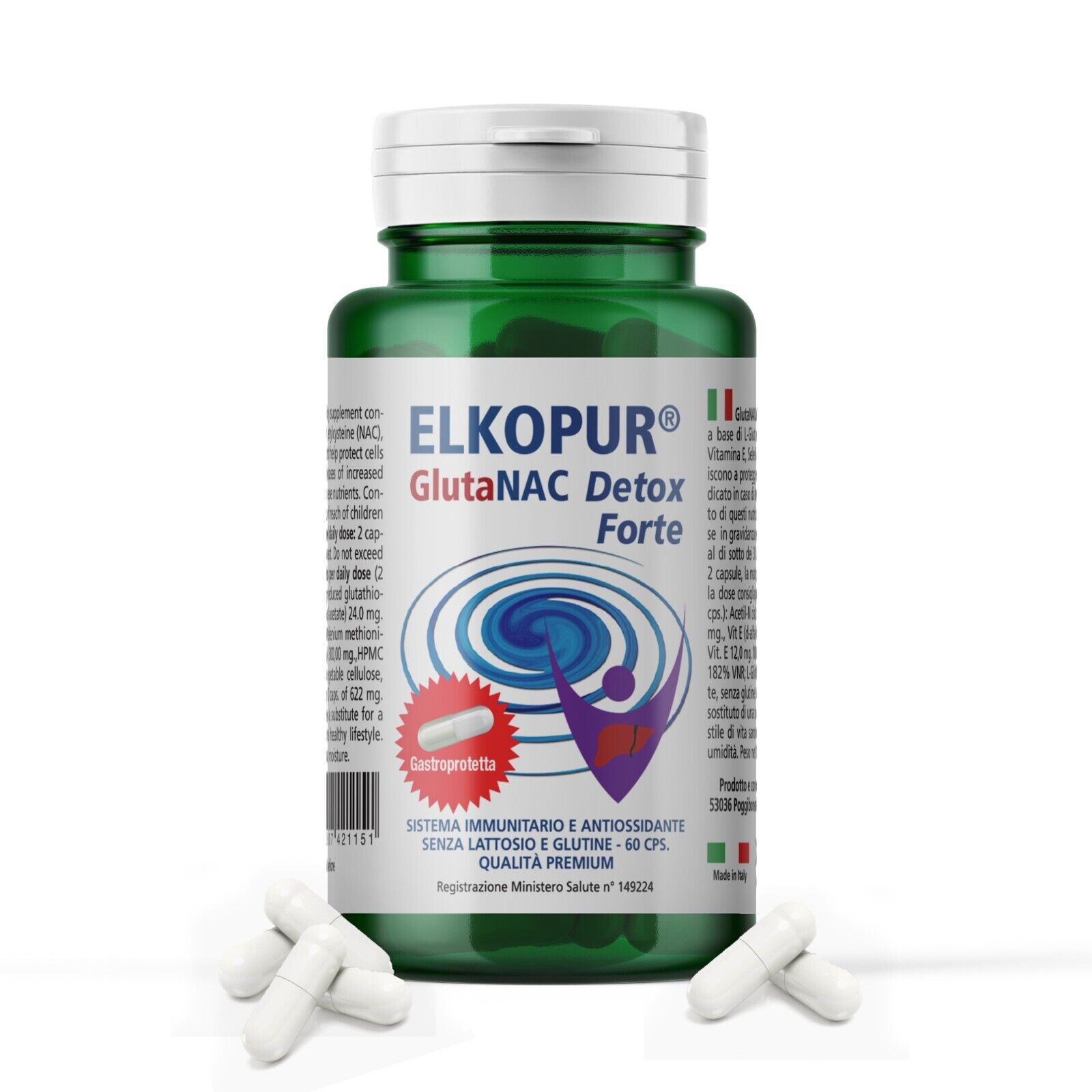 SCEN Glutatione Forte Ridotto e Nac n-acetil-cisteina Integratore Made in Italy