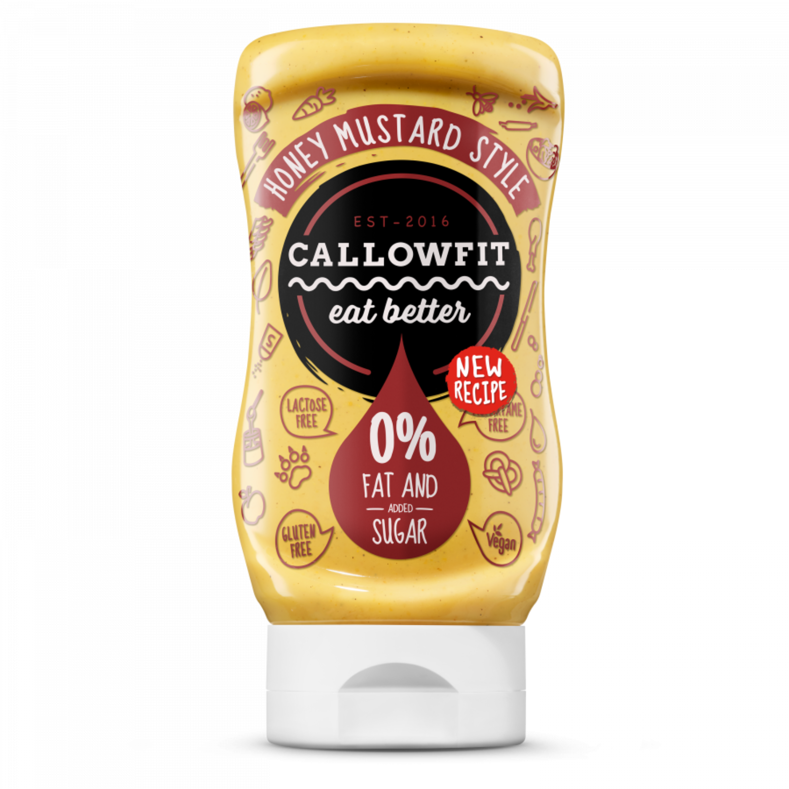 Callowfit Eat Better Honey Mustard Style 300 Salsa Salata zero grassi e Zuccheri