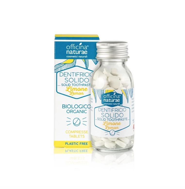 Officina Naturae Dentifricio in Pastiglie Limone Nickel Tested Bio Vegano