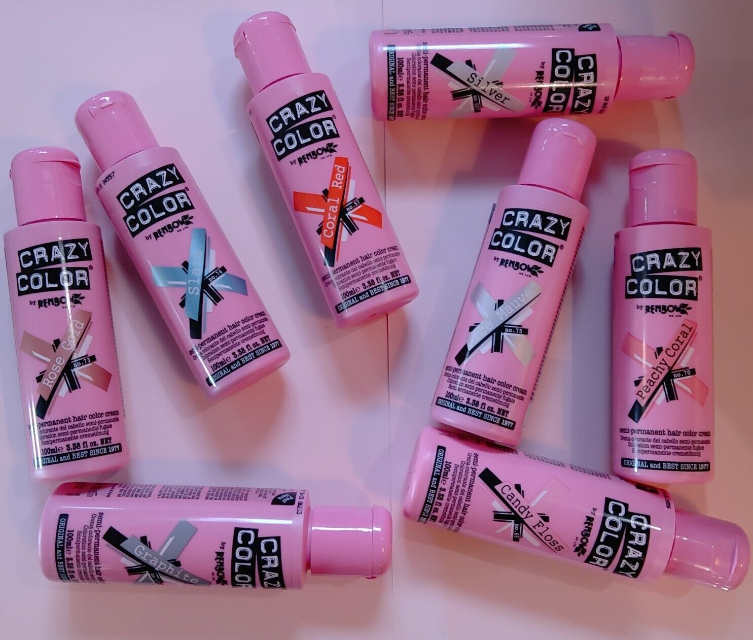 Coral Red Crazy Color Semi Permanent Hair Color Cream 100ml