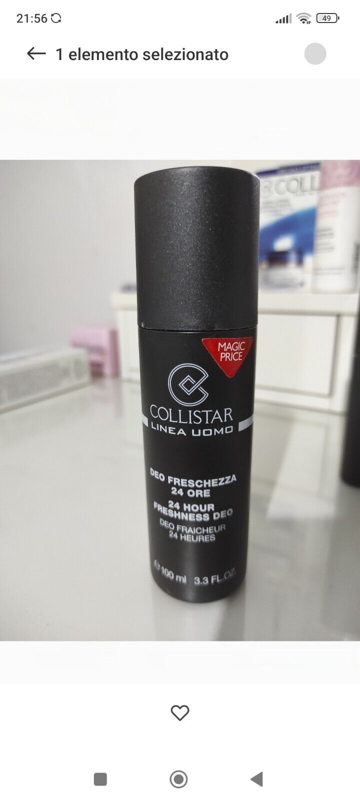 Collistar Linea Uomo Deo Freschezza per Uomo 100ml Deodorante 24Ore...