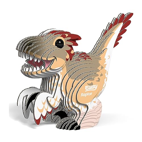 Eugy 065 Velociraptor. Eco-Friendly 3D Paper Puzzle Dinosauri.