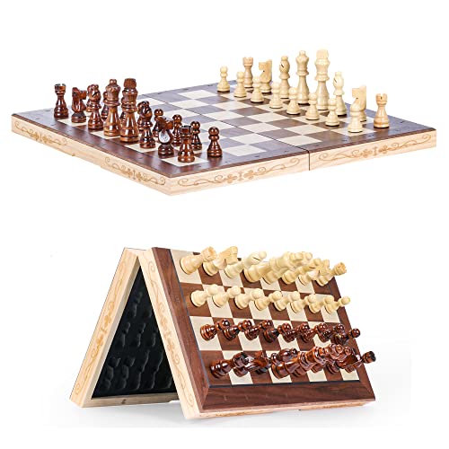 Syrace - Scacchiera Pieghevole In Legno Realizzato A Mano