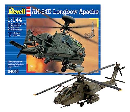 Revell-Ah-64D Longbow Apache Modello Di Aereo, Scala 1:144, Multicolore, 04046