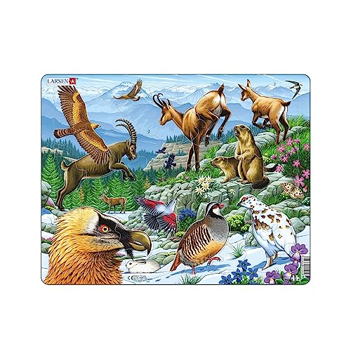 Larsen Fh12 Splendido Paesaggio Dalle Alpi, Puzzle Incorniciato Con 55 Pezzi
