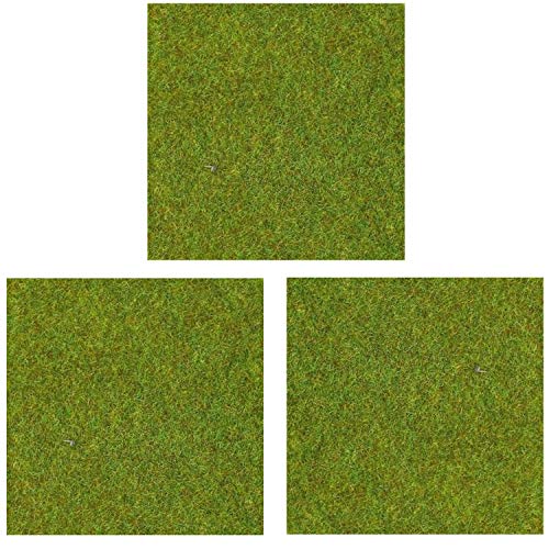 Modellismo Erba, (3 Pezzi, 50X50Cm), Tappeto Erboso Modellismo, Erba Diorama