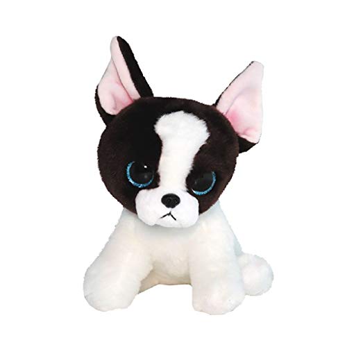 Ty- Beanie Babies 15 Cm Cucciolo Di Cane-Portia Azzurri Glitter-Il Peluche Con Gli Occhi Scintillanti-15 Cm-36274, Colore Marrone/Bianco, 15Cm, 36274