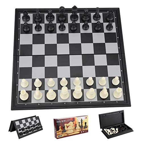 Scacchiera Professionale, Portatile Scacchiera Magnetica Chess Dama Scacchi Pieghevole Da Viaggio Per 6 + Anni Bambini E Adulti (25Cm X 25Cm)