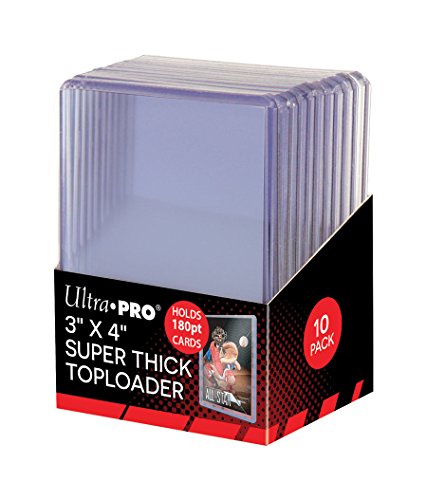 Ultra-Pro 194039 Gioco Toploader 3" X 4" Super Thick 180Pt, 10 Pezzi