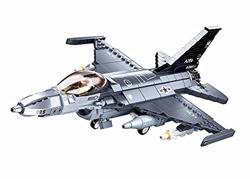 Sluban- Modello Mattoncini – F-16C Falcon Fighter 521 Pezzi, Multicolore, M38-B0891