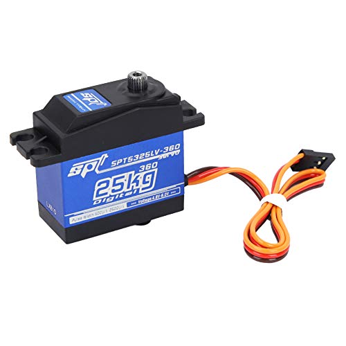 T Best Servo Digitale, 1500Μs/330Hz 360 Rotazione Continua Spt5525Lv-360 25Kg Servo Digitale Standard Per Rc Car Robot