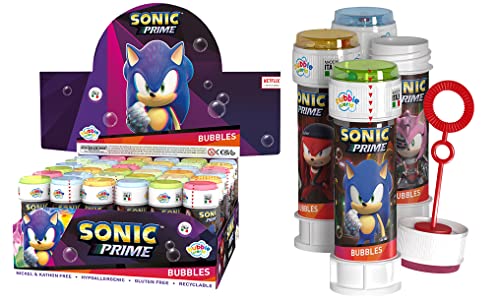Dulcop - Pacco Da 36 Bolle Sonic - Bolle Di Sapone - 60 Ml - 047338Pa - Nero - Plastica - Licenza Ufficiale - Giocattolo Per Bambini - Gioco All'Apert