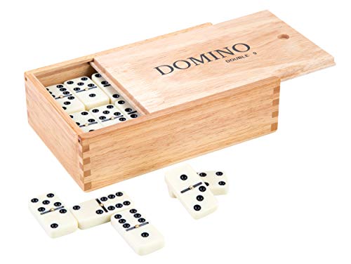 Engelhart - Jeu De 55 Dominos Double 9 In Grande Scatola Legno - 250123