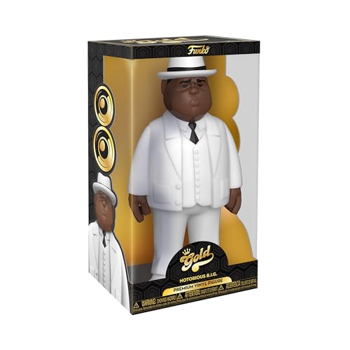 Funko Vinyl Gold 12": Biggie Smalls - Notorious Big - White Suit - Figura D'Azione In Vinile Da Collezione - Idea Regalo Per Il Compleanno - Merchandi