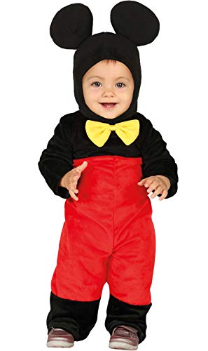 Guirca 88375 Costume Topolino, Colore Nero E Rosso, 12-18 Mesi