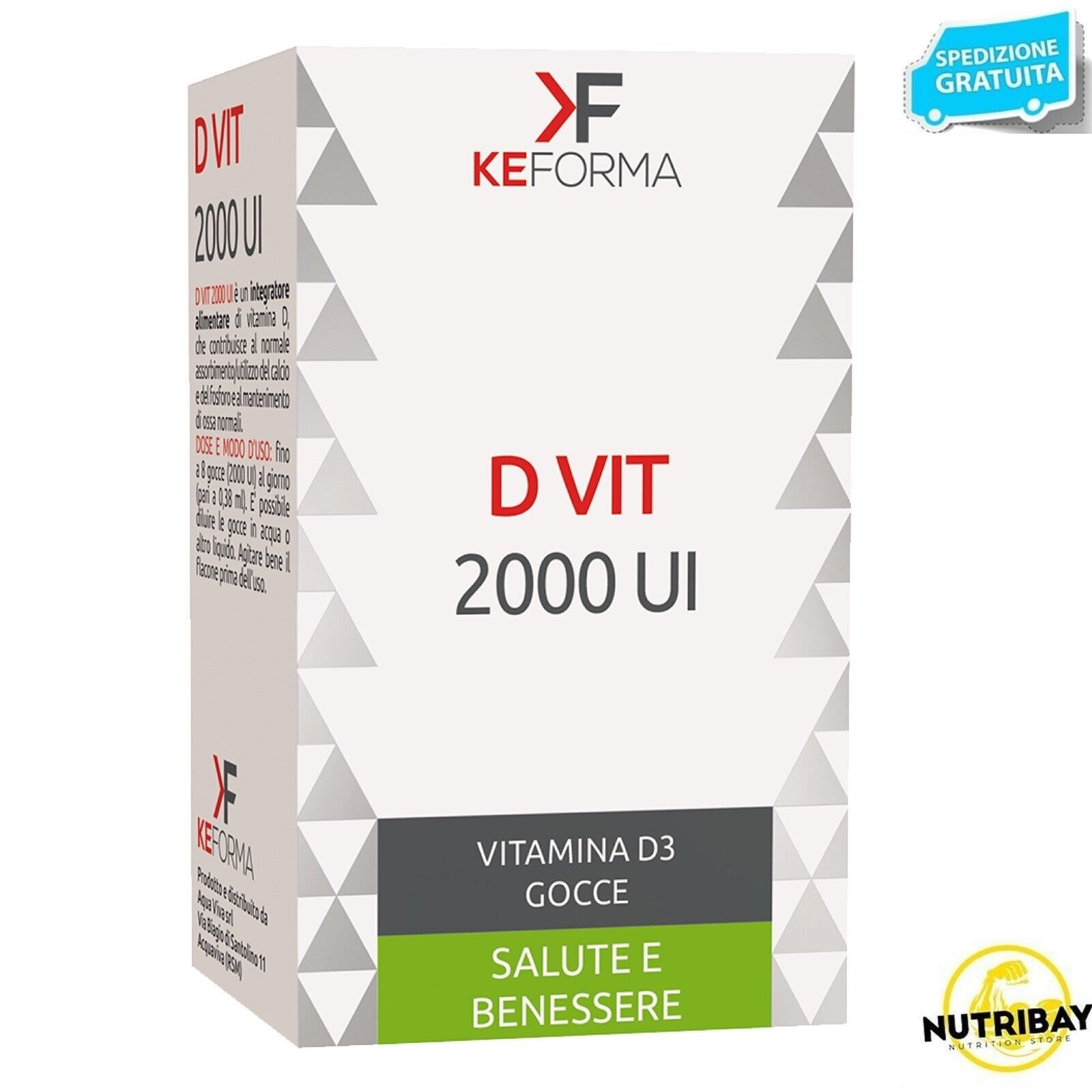 KEFORMA D VIT 2000 UI Vitamina D3 in gocce