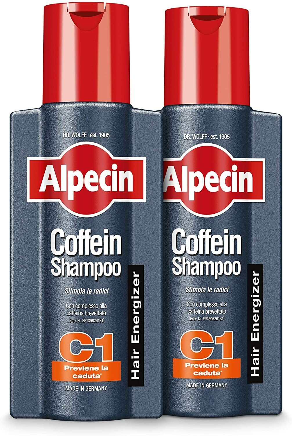Alpecin Coffein Shampoo C1, 2 x 250 ml – Lo shampoo alla caffeina che...