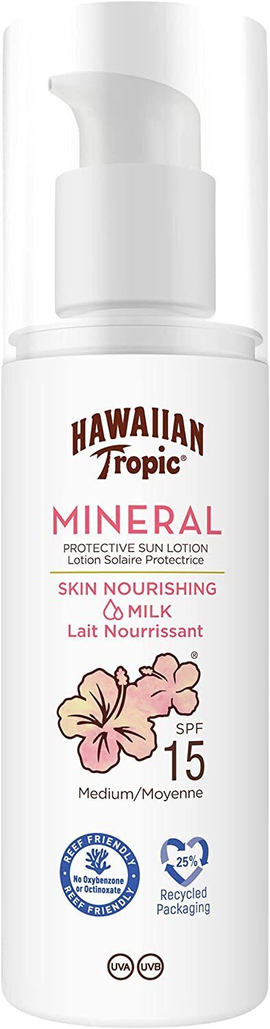 Hawaiian Tropic Mineral Sun Milk Lotion SPF15  Lozione solare protettiva- 100 ml