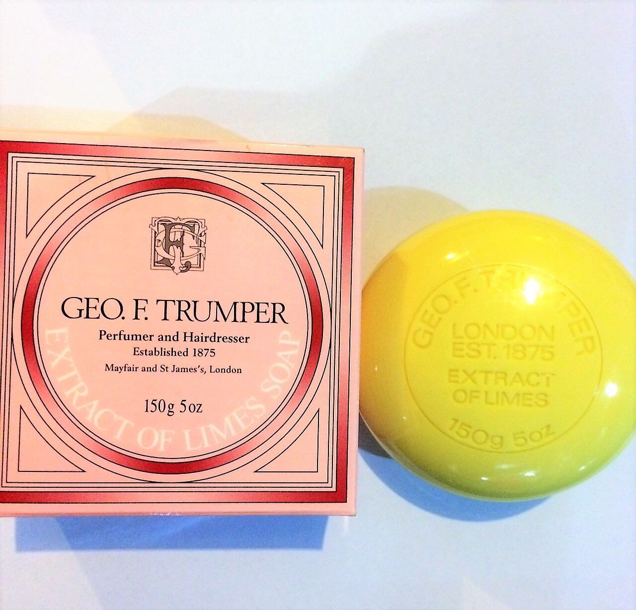 GEO F TRUMPER PERFUMER HAIRDRESSER EXTRACT OF LIMES SOAP 150 G SAPONE UK VINTAGE