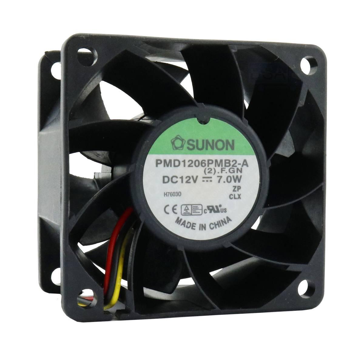 Ventola 60mm 60x60x38 SUNON PMD1206PMB2-A 12V 7W DC Air Fan 6 cm 3 Fili +/-/S