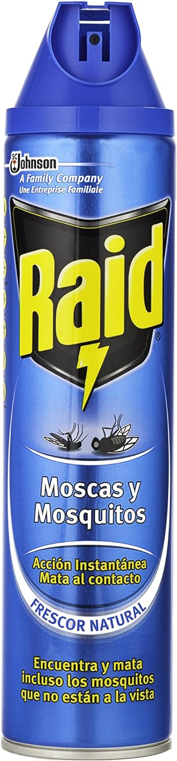 RAID INSETTICIDA MOSCHE e ZANZARE NATURAL ML 600 BLU