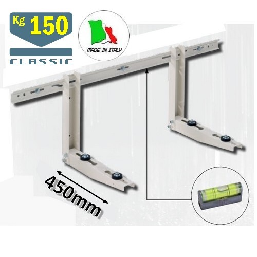 Staffa unità esterna climatizzatore CLASSIC - bracci 45 cm - portata 150 Kg