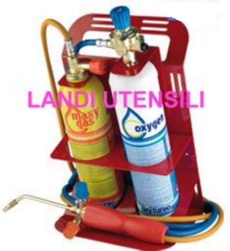 KIT COMPLETO SALDATURA GAS E OSSIGENO OXYTURBO con Lancia e Bombole piene
