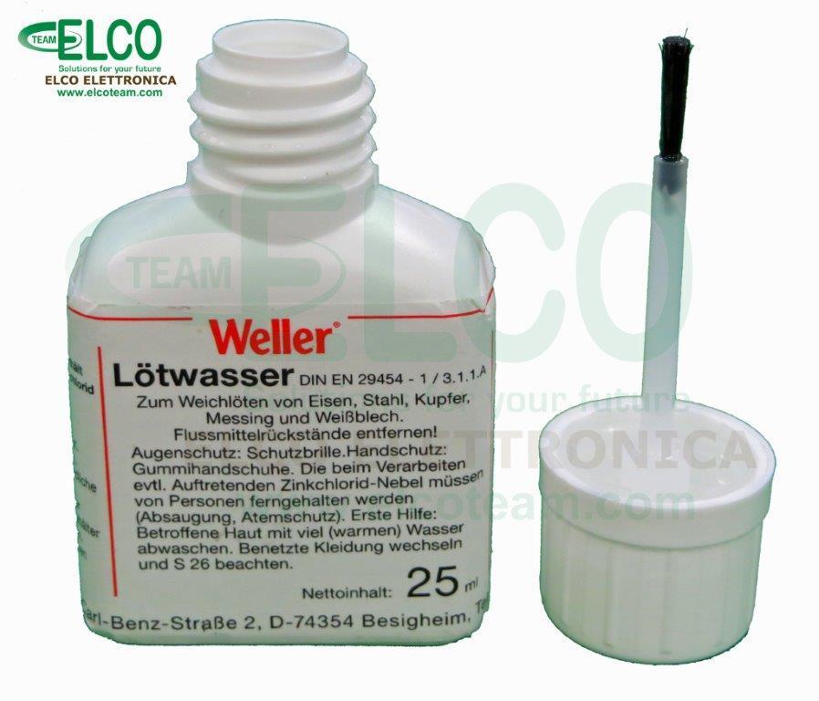 Flussante Saldatura Liquido Weller LW25 con pennello applicatore