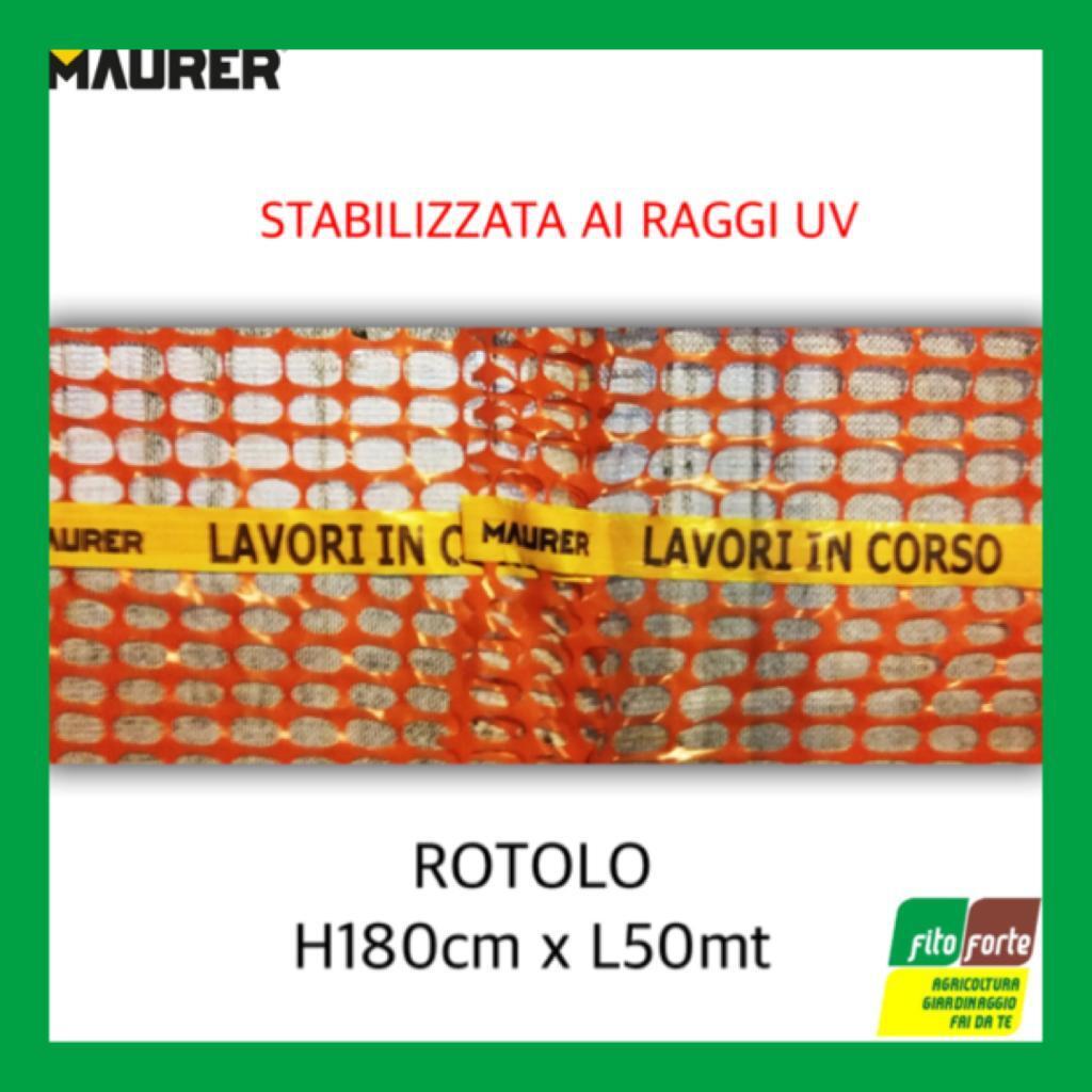 RETE CANTIERI ARANCIONE IMPALCATURE PONTEGGI EDILIZIA 1,80X50 MT LAVORI IN CORSO
