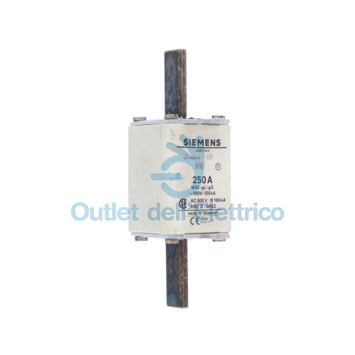 Siemens 3na3244 fusibile nh 2 gl/gg 250a 500vac, 400vdc