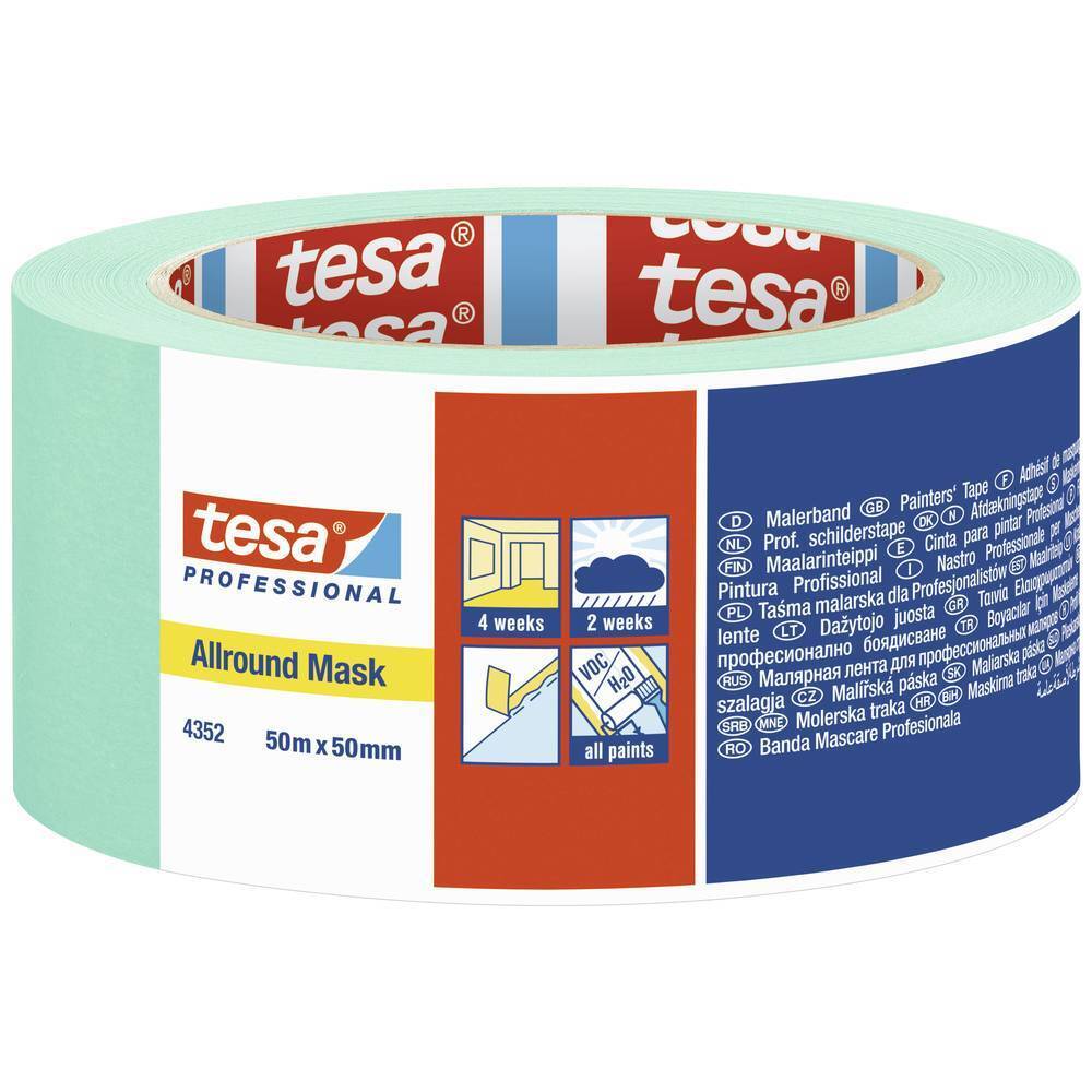 tesa ALLROUND MASK 04352-00004-00 Nastro crespato Menta (L x L) 50 m x 50 mm 1