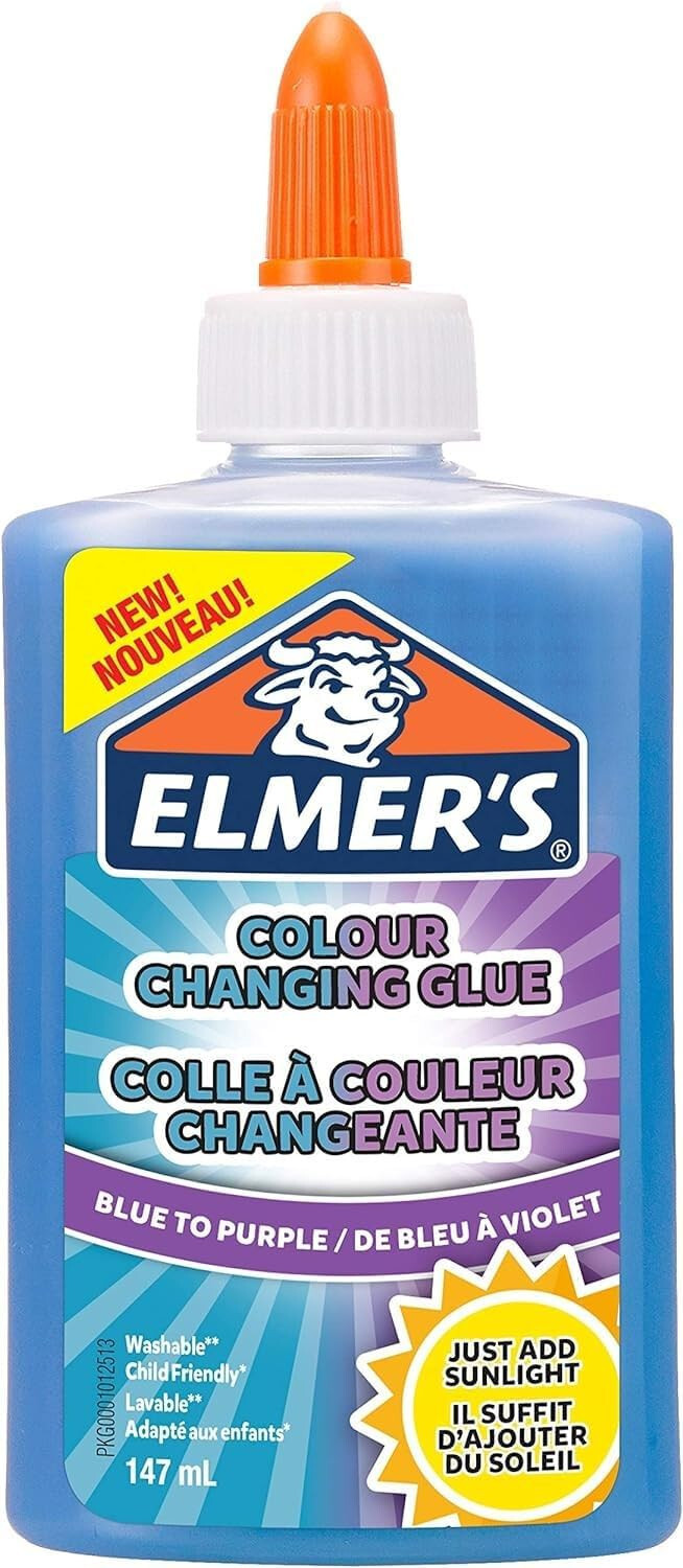 Elmer's Cambia Colore Pva Colla Blu A Viola 147 ML Grande per Slime