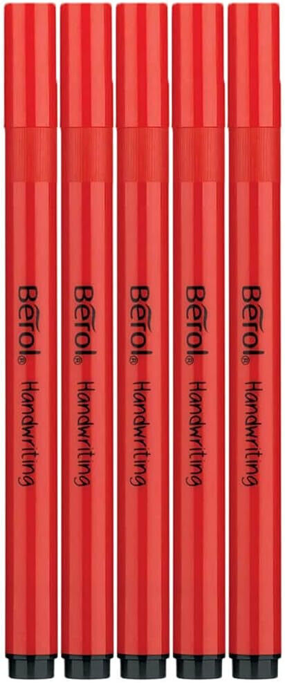 Berol Scrittura a Mano Penne 5 Confezione 0.7mm Nero Lavabili Inchiostro