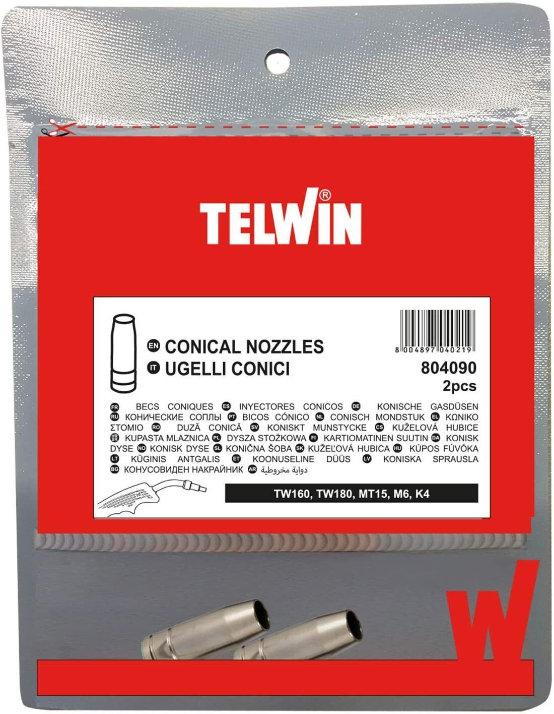 KIT 2 Ugelli Conici Telwin 804090 Per torce TW160, TW180 e MT15