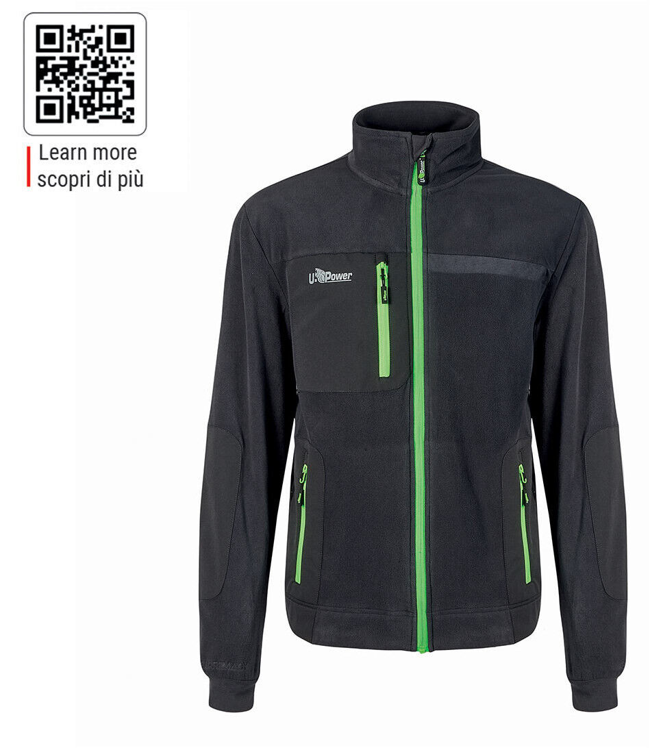 Felpa da lavoro Upower Venus Asphalt Green taglia M