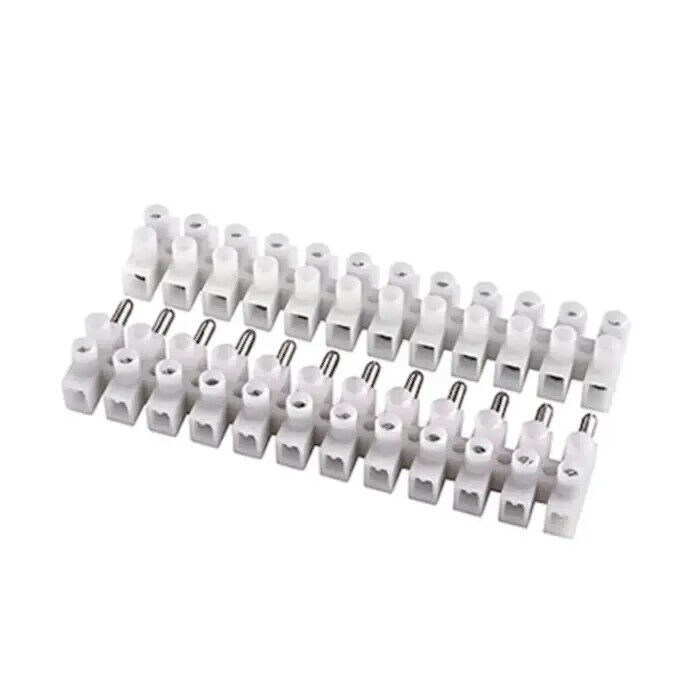 morsettiera elettrica mammut doppia innesto rapido 10 mm bianco